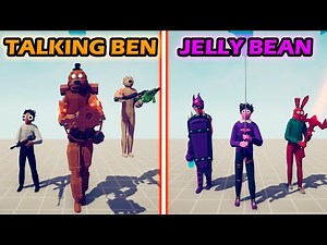 TALKING BEN TEAM vs JELLY BEAN TEAM | TCUAF - Totally Accurate Battle Simulator | TABS