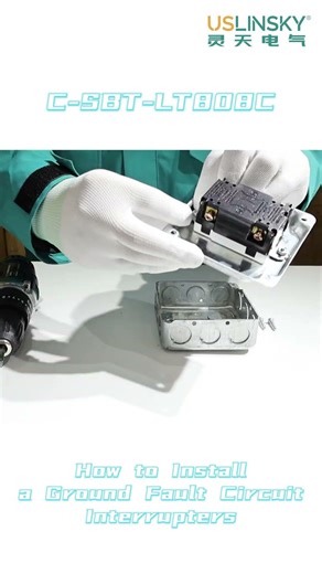 USLINSKY How to Install a Ground Fault Circuit Interrupts #electricalsafety #junctionbox