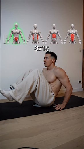 Tiboinshape on Instagram: "Six pack abs beginner home workout ! 🔥"