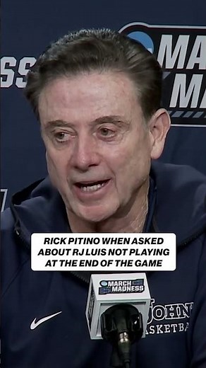 Rick Pitino addresses RJ Luis being on the bench at the end of the game 👀 #basketball #mbb
