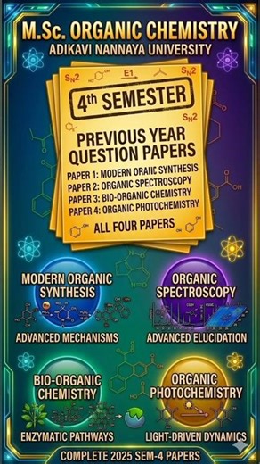 Msc organic chemistry 4th semester previous year question papers 2025 adikavi nannaya university