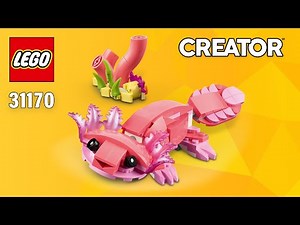LEGO Pink Axolotl (31170) from Creator 3in1 Wild Animals: Pink Flamingo Building Instructions | TBB