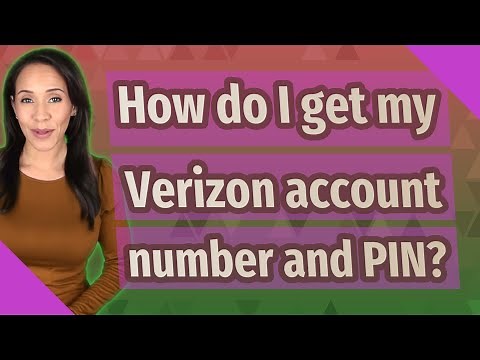 How do I get my Verizon account number and PIN?