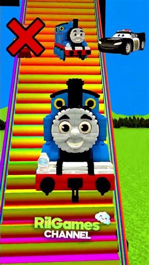 THOMAS TRAIN LIGHTNING MCQUEEN vs THE RAINBOW WALL in Garry's Mod