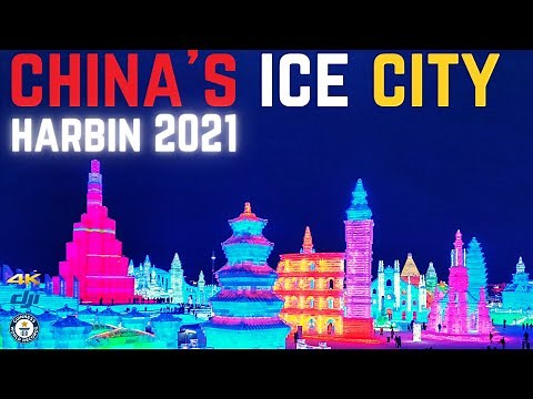 China's Ice City Harbin Aerial Drone | China 4K 哈尔滨国际冰雪节