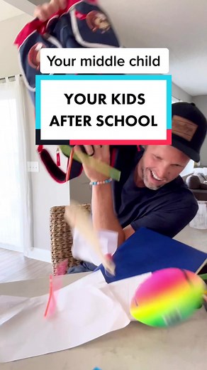 Your kids after school ✨ Your firstborn vs. middle vs. youngest child ✨Moms and Dads | Parents | Birth order #TJvibes #birthorder #momsoftiktok #dadsoftiktok