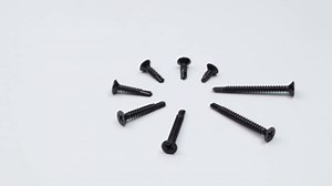 #8 x 1 Phillips Drive Flat Head Self Drilling Screws Black Zinc 410 Stainless Steel Quick Self Tapping Screws for Sheet Metal 100Ppcs HS/ZGLS-05