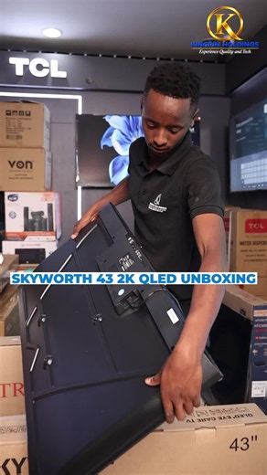 Skyworth 43 inch QLED. Only KES 25,5.0.0 Free TV guard Free wall mount Features: QLED display -Quantum Dot color technology -HDR support -Smart TV with built in apps -Bluetooth and WiFi -Multiple HDMI and USB ports -Slim frameless design Call or WhatsApp us on 07.97.66.07.52 Visit us at Royal Palms Mall, Ronald Ngala Street, Wing B, 4th Floor, Room BT39 #skyworth #skyworthkenya #kingpinwholesalers #wholesale #43inch #2k #qled #tv #kamukunjiwholesaleprices #nairobitiktokers
