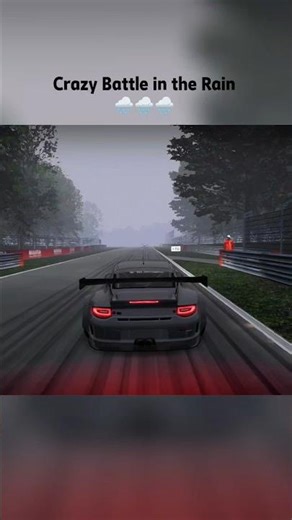 Crazy Battle in Rain 🌧️ #granvelocita #porsche #gt4