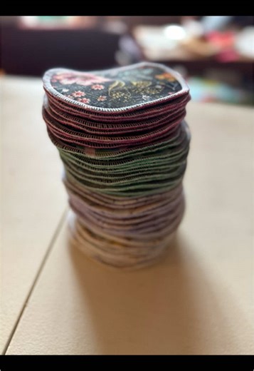 Sewing 22 sets of reusable nursing pads! That’s 44 individual pads! My fingers are raw! But the end result is so satisfying! #creatorsearchinsights #womensperiods #pregnant #pregnancy #nursing #breastfeeding #babies #pregnantlife #pregnanttiktok #reusables #nursingpads #baby #sewing #sustainability #breastmilk