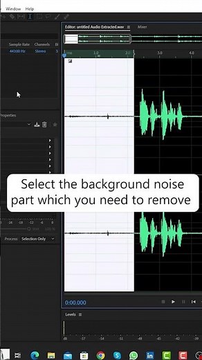 How to remove background noise in any audio #adobeaudition #tutorial