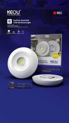 Our surface-mount COB downlights offer a flux of up to 100 lumens per watt