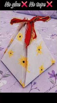 Pyramid paper box 😍 #giftideas #packingideas #papercraft #pyramidbox