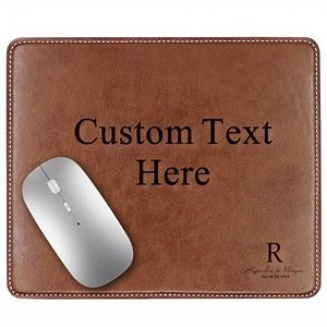 Personalized Leather Custom Mouse Pad with Wrist Rest,Customized Mouse Pads for Desk, for Weddings, Anniversaries, Birthdays,and Special Occasions (A (Brown-Rectangle))