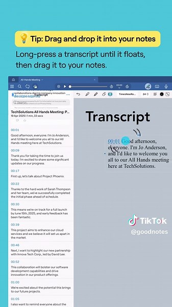 Discover Audio Summaries for Efficient Note Taking
