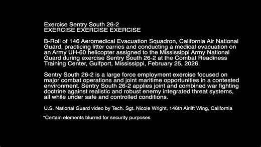 Medevac drill with UH-60 at Sentry South 26-2