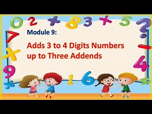 Adds 3 to 4 Digits numbers up to three Addends #regrouping #without regrouping #mathematics