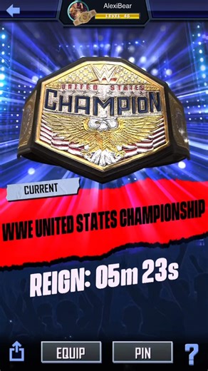 #ANDNEW WWE United States Champion Alexi-Bear #wwesupercard