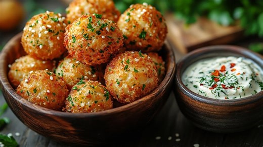 Make Crunchy Chickpea Potato Bites with Tangy Lemon Dip
