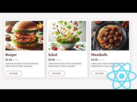 React Product Cards with Props | UI Card Design using React JS