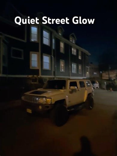 Jersey City Night Vibes – Quiet Street & Hummer Glow 🌙