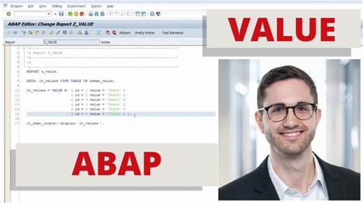 Modern ABAP - VALUE Operator - Create internal tables easily | Torben Stark