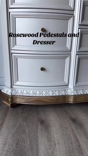 Elegant Brazilian Rosewood Pedestals and Dressers