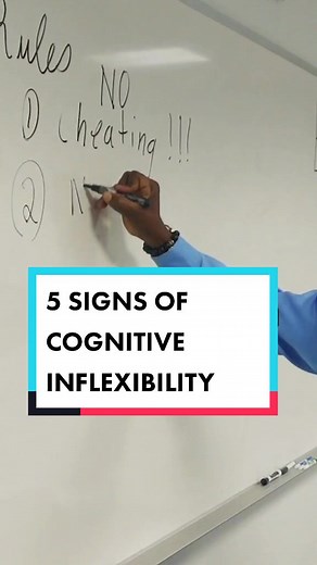 These are the 5 signs of cognitive inflexibility #cognitivefunctions #mindset #mentalhealth #psychology #learnontiktok #edutok #psychiatrist