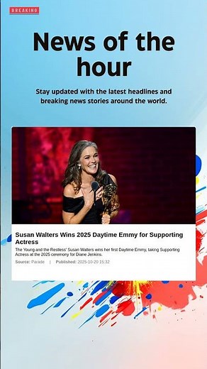 Breaking News: Susan Walters Wins 2025 Daytime Emmy for Supporting Actress #Actress