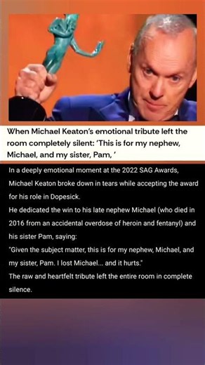 "Michael Keaton Breaks Down in Tears While Paying Tribute to Late Nephew" #hollywood