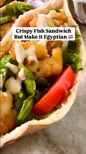 How to make a CRISPY fried fish sandwich, Egyptian-style! (Fish recipe) #fishrecipe