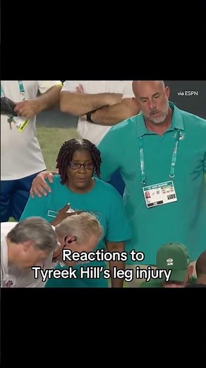Tyreek Hill was carted off the field after suffering a leg injury #shorts