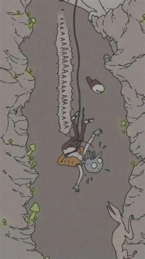short animated dramatic story about falling from a climbing wall