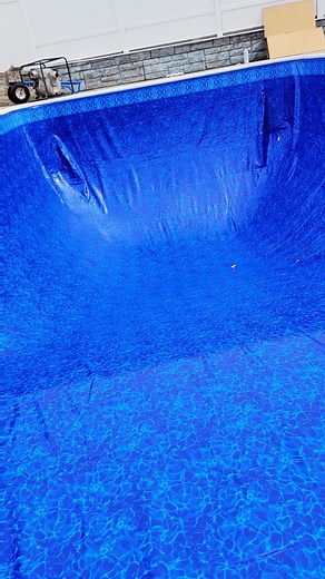 installing a 14x28 inground pool liner. #poolguy #swimmingpools #pools #installer #poollife #4u #fyp