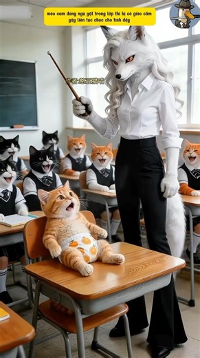 Mèo Cam bị nhầm là học sinh hư… sự thật khiến cô giáo bật khóc #ai #shorts #cat #cute #cutebaby