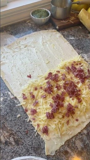 Pepperoni Pesto Puff Pastry Twists! Recipe is in the description section