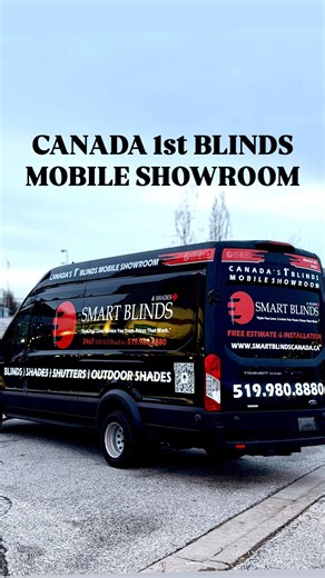 Smart Blinds Canada 🍁 | Window Fashions | Outdoor Shades on Instagram: "CANADA’S FIRST MOBILE BLINDS SHOWROOM 🔥 #canadasfirstblindsmobileshowroom #blindsmobileshowroom #viralreels❤️ #canada🇨🇦 #blindsshowroom"