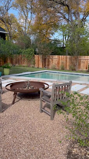 You dream it, we design it. ✨ This trapezoidal Tiny Pool in Cherrywood connects the main home to the workshop/apartment in the backyard. We’re in love with how it turned out! 😍 ✨ Size: 10’ - 15’ x 17’2”(Trapezoid) ✨ Plaster: StoneScapes Mini Pebbles - Aqua Cool ✨ Tile: NPT Terrasini - Terra Blue - 6” x 6” ✨ Upgrades: Toe Tile, Natural Gas Heater, Autofill, UV Sanitizer, Ozone Generator Ready for a truly premium pool building experience? Contact us today! #tinypool #plungepool #poolbuilder #geom