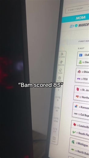 “Bam scored 83” #marchmadness #fyp #foryou #osu #basketball | march madness prediction