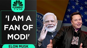#WATCH | "I'm a fan of Modi," told Twitter owner & Tesla CEO Elon Musk, after meeting Prime Minister Narendra Modi as he began his landmark three-day state visit to the US #ModiInUSA #IndiaUSRelations #PMModiUSVisit #ModiUSVisit2023 #NarendraModi #HistoricStateVisit2023 #IndiaUSAPartnership #USWelcomesModi #ElonMusk #Musk #CNBCTV18Digital | CNBC-TV18