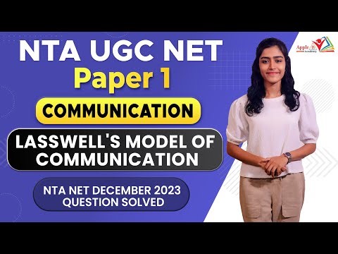Lasswell's Model of Communication | NTA UGC NET Paper 1 Offline & Online Classes | Apple B Academy