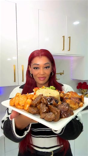 Summer Reign Henning on Instagram: "Steak, shrimp and chicken hibachi at home 🥩🍤"