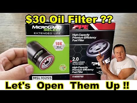 MicroGard Select Oil Filter MSL10255 vs. PPE Oil Filter 114000760 Oil Filter Cut Open Comparison