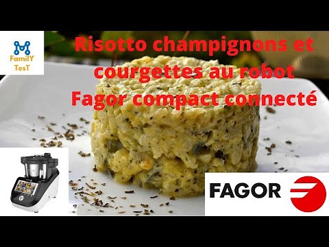 Risotto aux champignons et courgettes au robot Fagor compact connecté