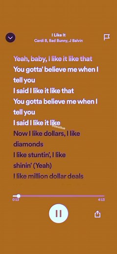 Cardi B - I Like It | Lyrics | Speed ​​Up | Aesthetics
