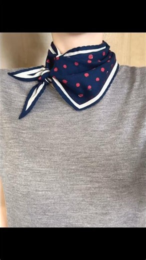 The Vintage Polka Dot Sailor Scarf Knot ⚓ | 가장 귀여운 도트 스카프 매는 법