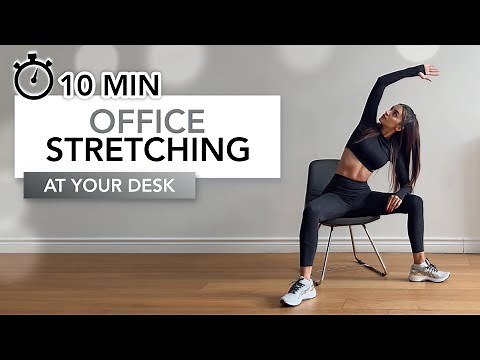 10 MIN OFFICE STRETCHING (At Your Desk) | Release Tension & Fix Your Posture | Eylem Abaci