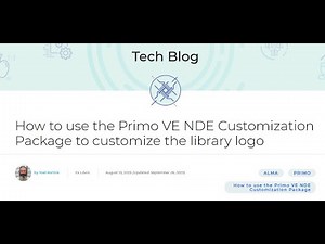 How to use the Primo VE NDE Customization Package to customize the library logo (Sept. 26, 2025)