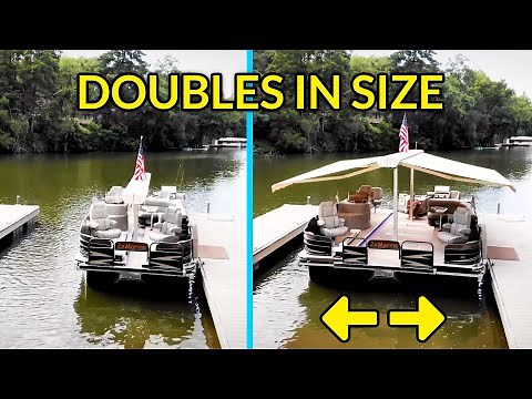 This Expanding Pontoon Boat Doubles in Size When In Water (2xMarine)