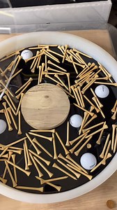 @rfdesignsart is using our 12" round silicone mold: BIG Golf Clock finally getting its deep pour layer! We secured the golf balls, center piece, and the cut tee tops with super glue. Then I added a thin layer of deep pour, about 26 ounces, to secure everything in place without causing all the tees to float. After this layer forms up, I’ll add more deep pour to cover everything. Might let one or two of the taller golf balls sit above the surface??? This could be customized by: - adding ball marke